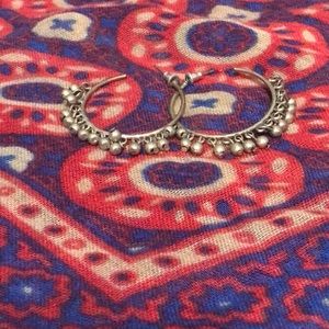 Vintage silver hoop earrings